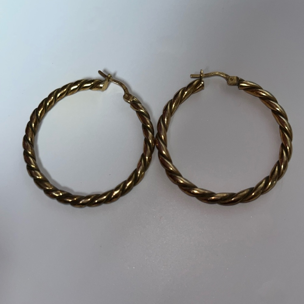 Gold Plated Sterling Silver Earring Hoops